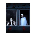 2pcs Halloween Window Cover Decor, Scary Ghost Curtain Outdoor