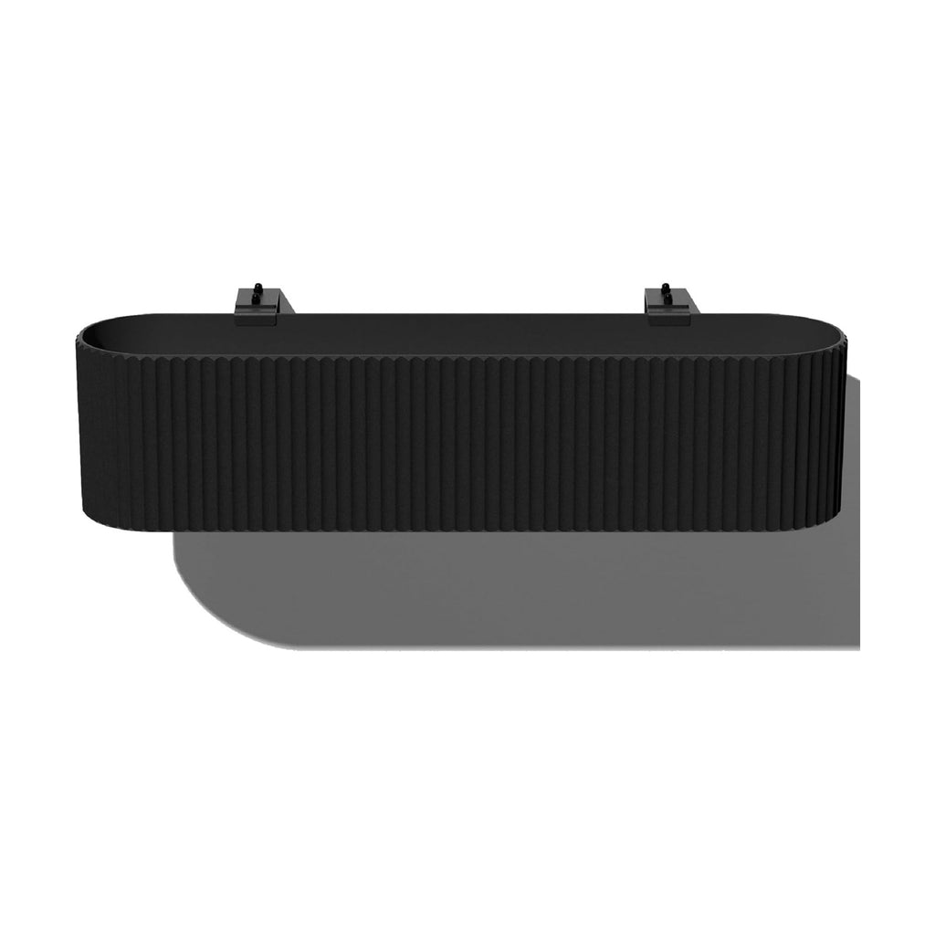 Veradek Demi Series Railing Planter - Round Window Box with Bracket | Made From a Durable Plastic-Stone Composite With
