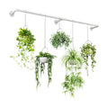 Bamworld Hanging Planters for Indoor - 70in White Metal Rod Plant Hangers | (Pot & Plant Not Included)