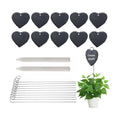 Slate Plant Labels Garden Markers Signs Labels with Stainless Steel Stake & Marker Pen Waterproof Slate Plant Labels