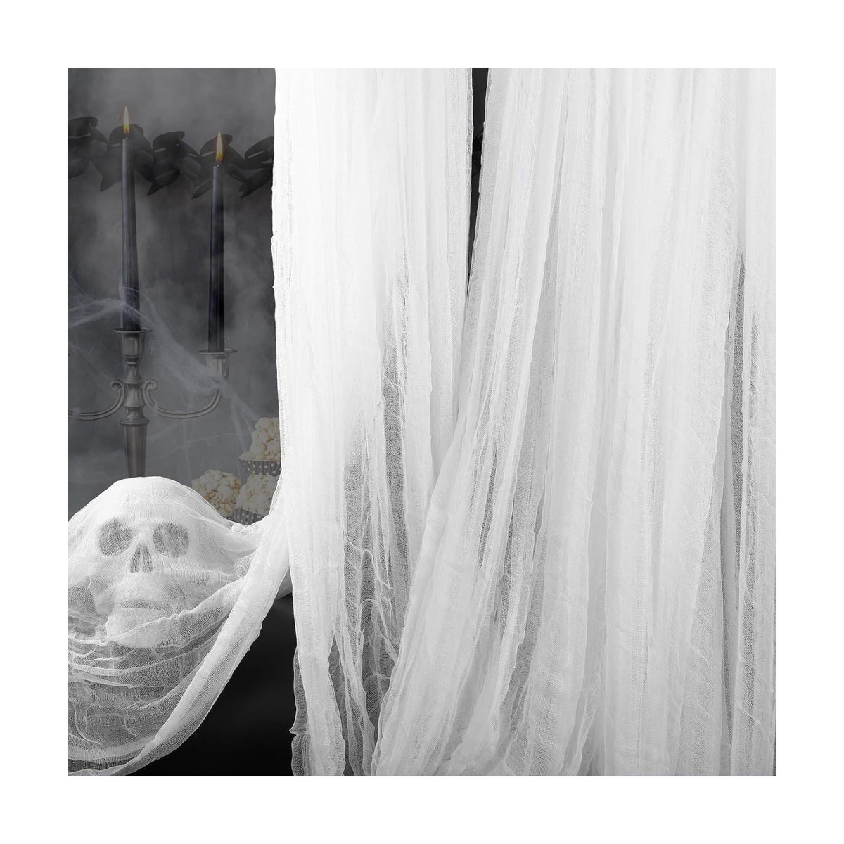 400" x 85" White Halloween Creepy Cloth Halloween Yard Outdoor Decoration