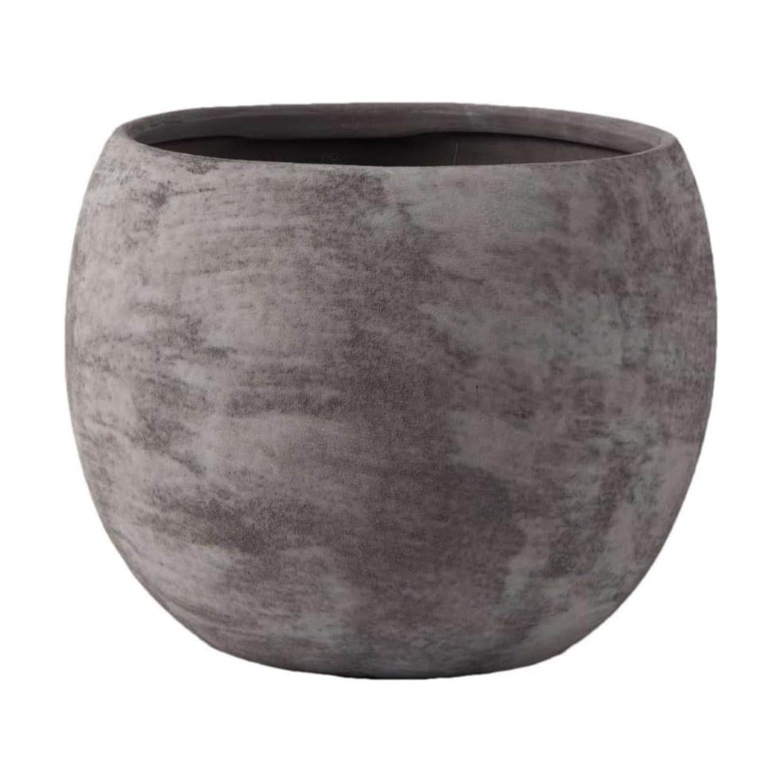 Olly & Rose Charcoal Grey Black Plant Pot 10 Inch Large Textured Washed Finish Outdoor and Indoor Plant Pot Planter for
