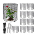 30 PCS Round Plant Protector from Animals, 12 Pack 12'' x 12'' Metal Plant Cages，30Pcs Metal Mesh to Keep Animals Out