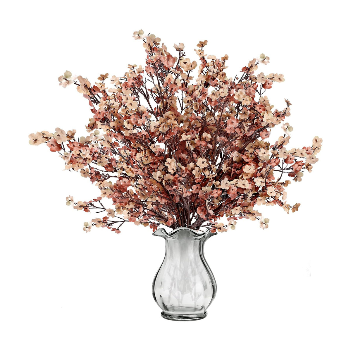 Sggvecsy 15 Pcs Babys Breath Artificial Flowers Gypsophila Bouquets Bulk Real Touch Fake Silk Flowers for Home DIY Floral Arrangement Table Centerpiece Fall Thanksgiving Autumn Decoration (Mixed)