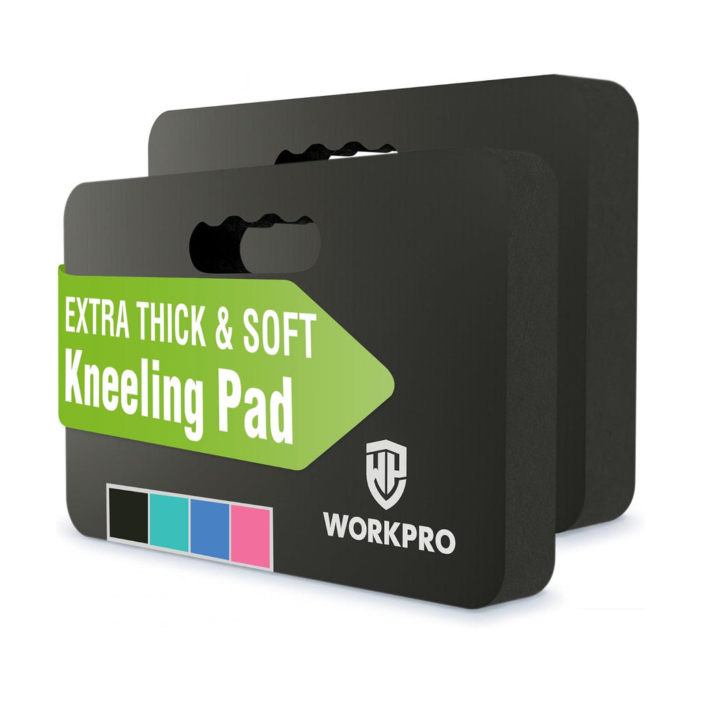 WORKPRO Extra Thick Kneeling Pad, 2 Pack, 17.5 x 11 x 1.5 in, Black | Soft NBR Foam Cushioning for Knee, Large Foam