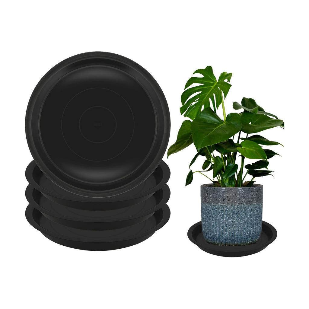 4 Pack 16 Inch Round Plant Saucers for Less 14 Inch Pot Indoors Outdoors Plant Trays for Pots Planter Saucer Plastic