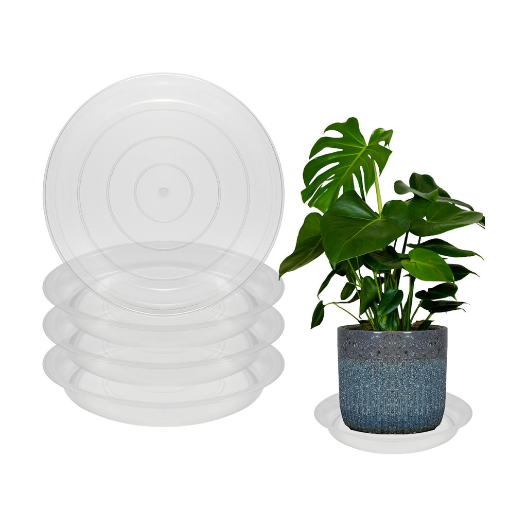 4 Pack 16 Inch Round Plant Saucers for Less 14 Inch Pot Indoors Outdoors Plant Trays for Pots Planter Saucer Plastic