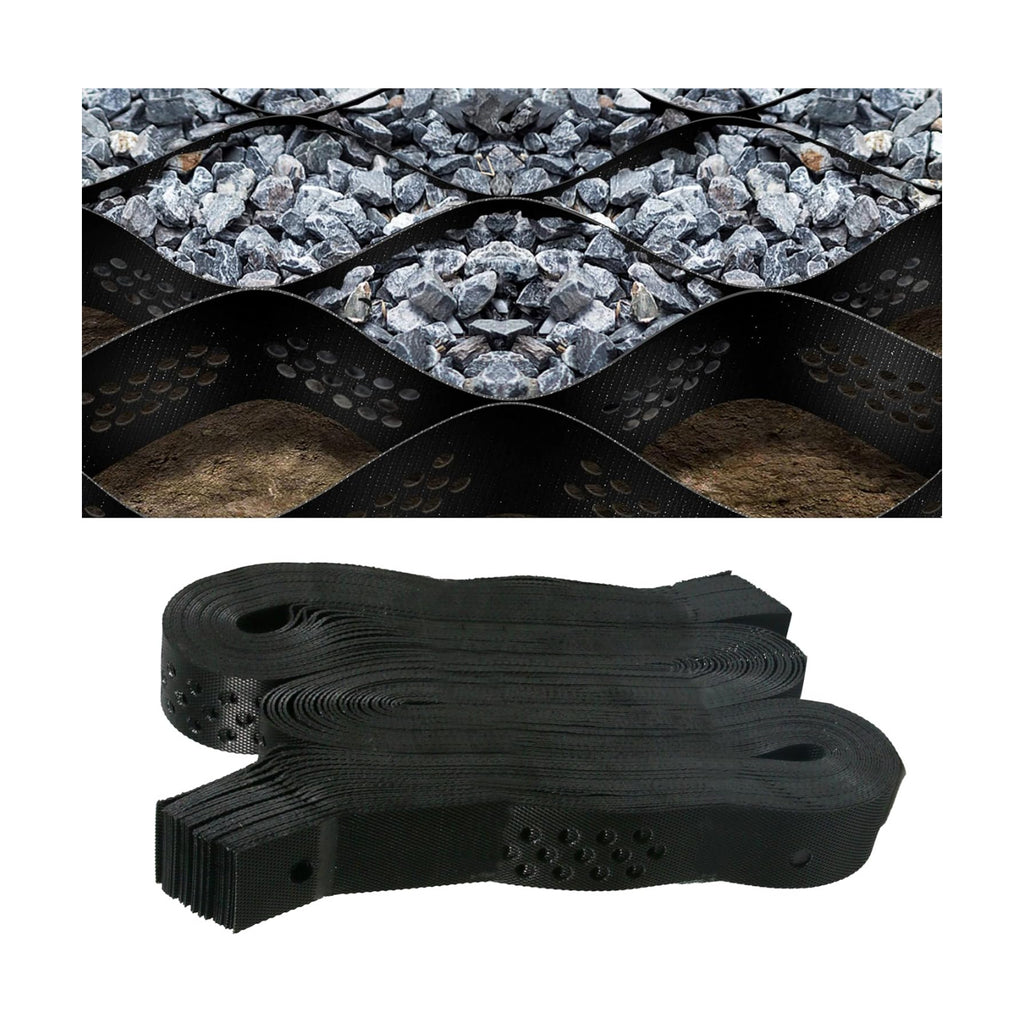 Sunnyglade 2" Thick Ground Grid 40 x 4 FT, Gravel Retainer 1880 lb/sq ft | Geocell Ground Grid Pavers Geo Grid Driveway