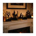 Colingmill 32'' Halloween Tabletop Wooden Decor Black Cemetery Haunt House