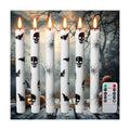 Eldnacele Halloween Decals Flameless Taper Candles with Remote and Timer