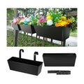 3 Pcs Large Hanging Flower Pots for Railing Or Fence 16 Inch Railing Planter Box for Any Balcony, Porch or Deck