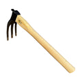 14 inch Japanese Hand Tiller/Rake for Garden, 3-tines Cultivator, Without Welding, Oak Handle, for Digging, Soil