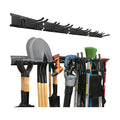 Garage Tool Organizer Wall Mount, 64", 4 Racks 8 Hooks, 400 lbs | 400 lbs, anti-rust carbon steel, garden tool