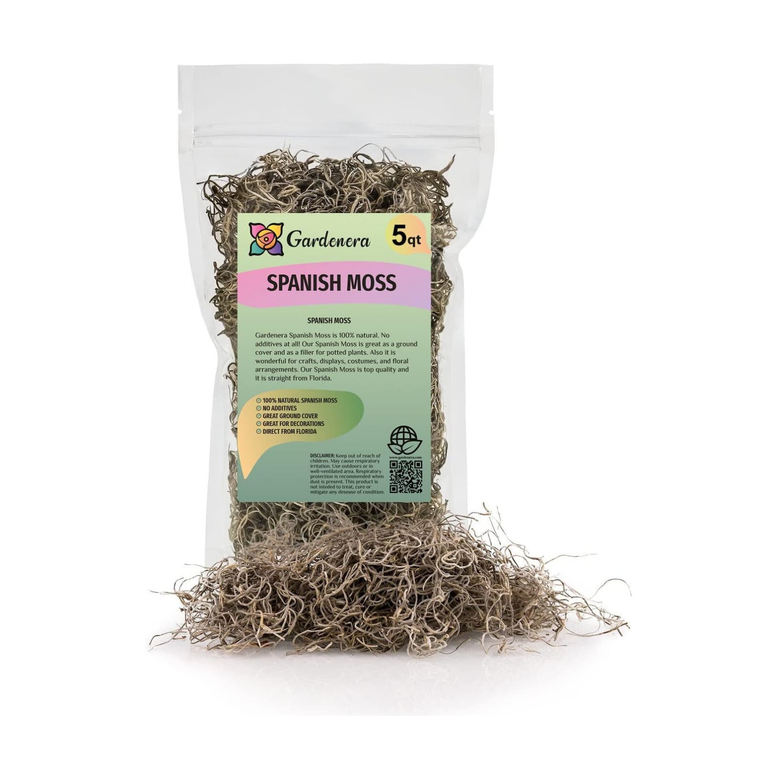 Premium Natural Spanish Moss | Natural Preserved - Great Ground Cover - Filler for Potted Plants - by GARDENERA - 5