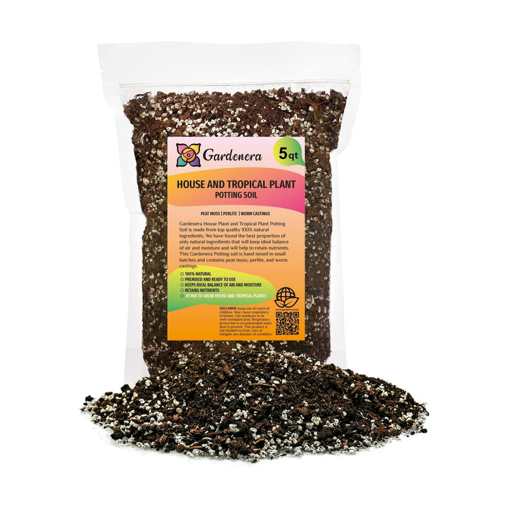House Plant and Tropical Plant Potting Soil - Re-Potting Soil for All Types of Indoor House Plants - 5 Quart Bag