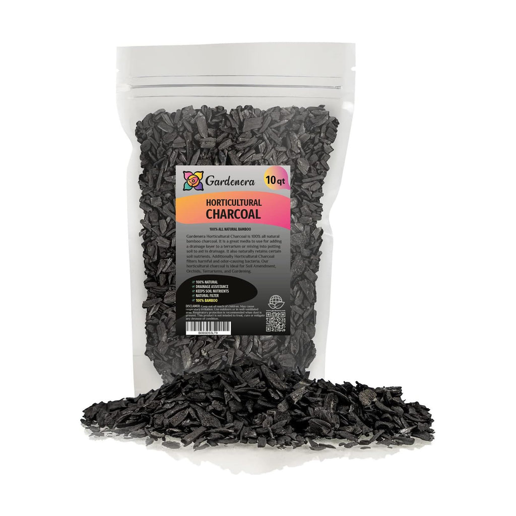 Horticultural Charcoal for Indoor Plants [10-Quart Bag] Black Diamond Soil Amendment for Orchids, Terrariums, and