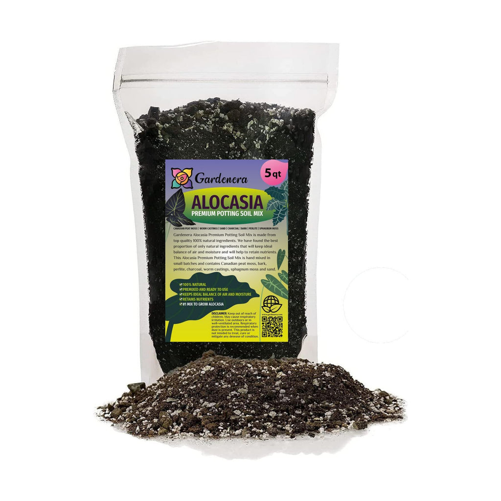 Premium Alocasia Plant Soil Mix by Gardenera - Stimulate Growth and Elevate Leaf Elegance with Nourishing Formula - 5