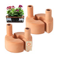 4 Pack Terracotta Self Watering Spikes 12.85 oz Large Capacity | Plant Watering Devices, Reusable Automatic Watering