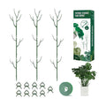 Yhtpouqe 9 Pack Green Plant Support Stakes Plant Stakes for Indoor and Outdoor Plants. 39.37inch Plant Sticks with Extension Poles, Plant Clips,Plant Ties for Potted Monstera Plants, Climbing Plants