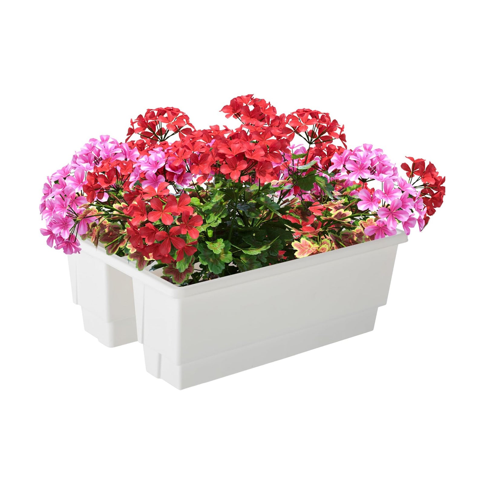 Pure Garden Railing Planter - 20.75-Inch Flower Box with Drainage Insert - 6-Gallon Outdoor Planter Box - Deck, Porch