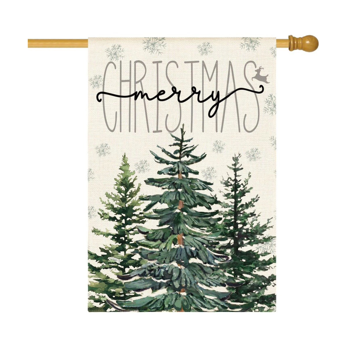 AVOIN colorlife Merry Christmas Pine Tree House Flag 28x40 Inch