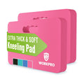 WORKPRO Extra Thick Kneeling Pad, 2 Pack, 17.5 x 11 x 1.5 in, Pink | Soft NBR Foam Cushioning for Knee, Large Foam