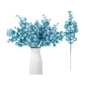 Geosar 36 Pcs Christmas Glittered Berries Stems, Light Blue