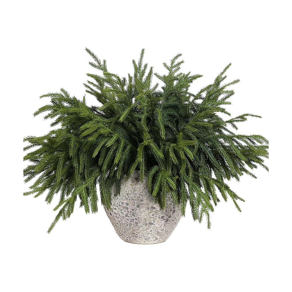64Pcs 18"Lifelike Touch Artificial Christmas Norfolk Pine Branches for Vase