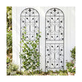 70.8" Metal Garden Trellis for Climbing Plants, 2 Pack Black | Rustproof steel lattice supports roses, clematis
