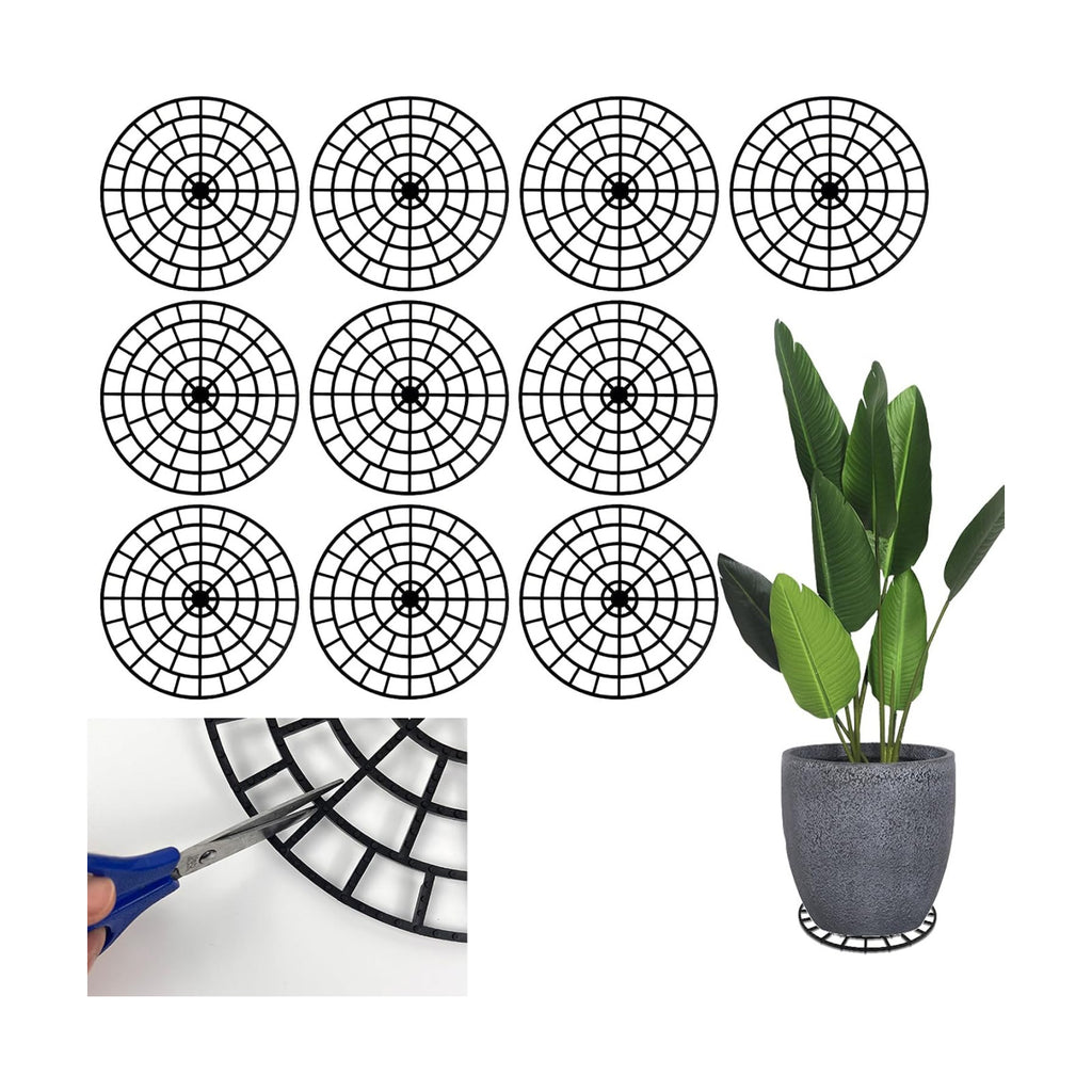 10 PCS Plant Riser for Pots In/Outdoor, Patio & Deck Floor Protector Flower Plant Stands 12 inch Adjustable Pot Risers
