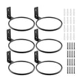 Jiozermi 6 Pack 8 inch Flower Pot Holder Ring, Wall Mounted Black | Flower Pot Holder Ring Wall Mounted Set Wall