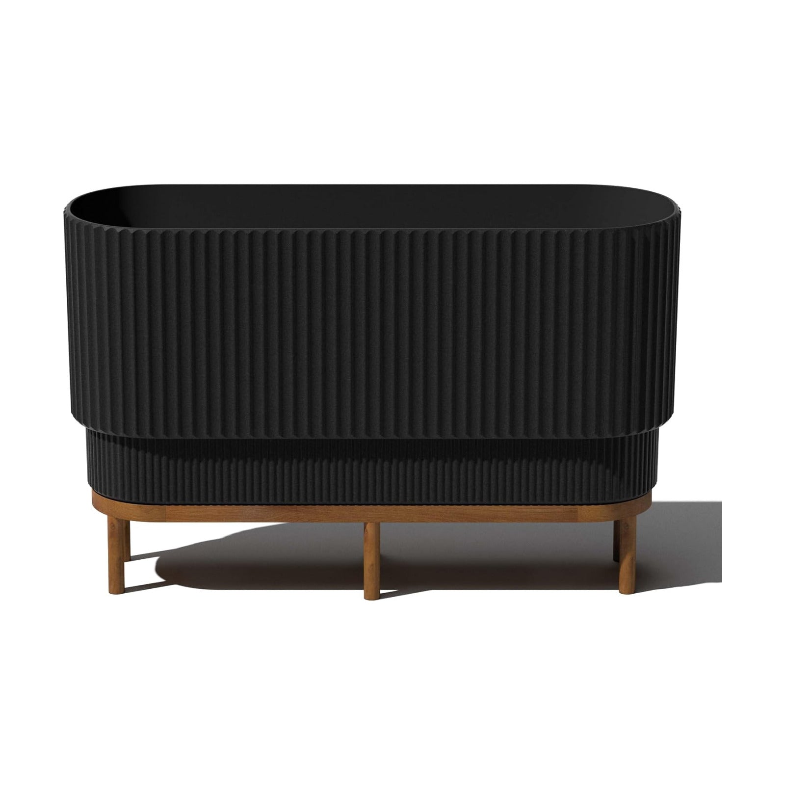 Veradek Demi Series Raised Long Planter - Wide Planter with Stand | Made From a Durable Plastic-Stone Composite & Comes