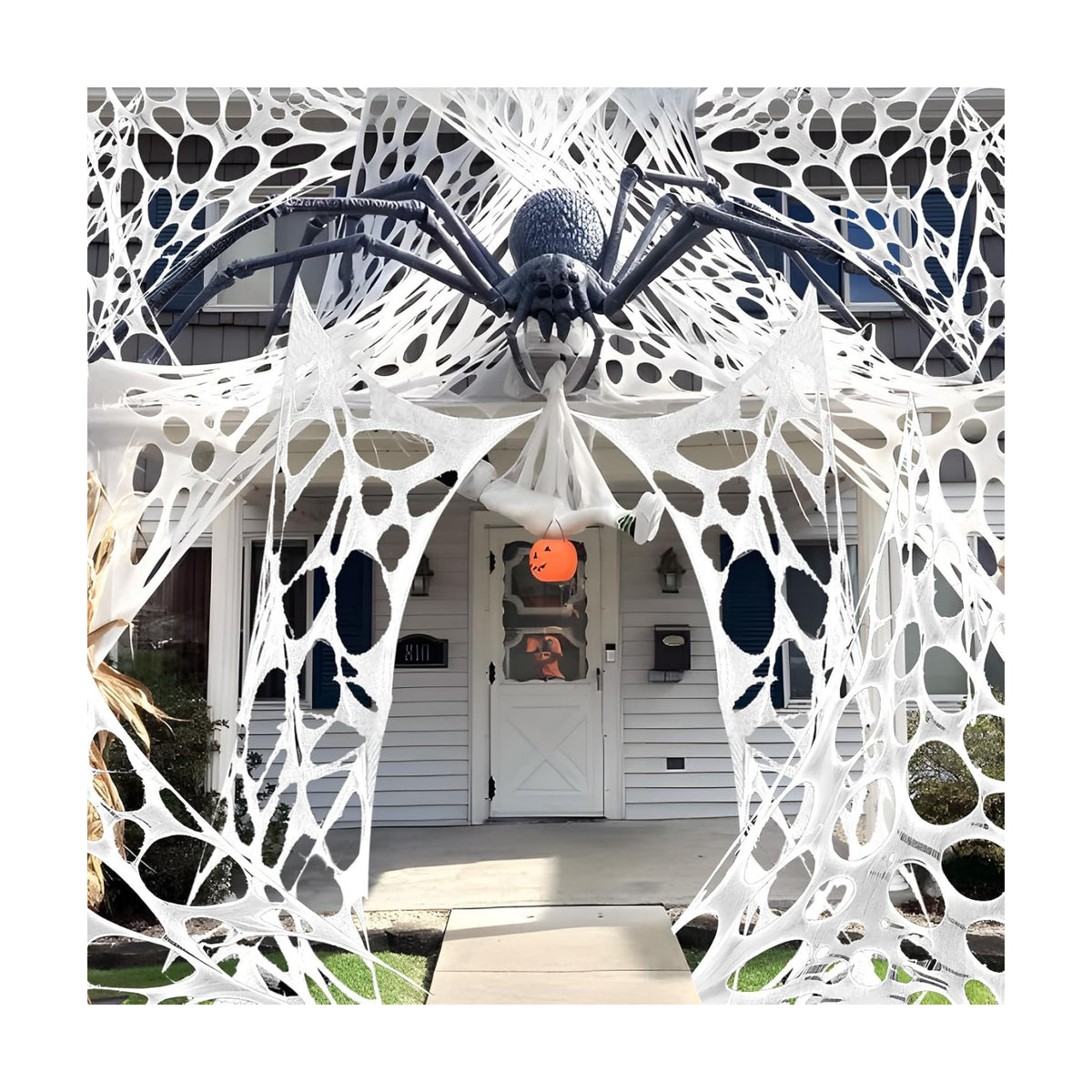VICAMB 820sqft Giant Spider Web Halloween Decorations Outdoor