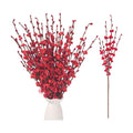 10Pcs 17.5" Red Artificial Jasmine Flowers Stem for Vase DIY Wreath Decor