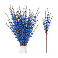 10Pcs Royal Blue Artificial Jasmine Flowers Stem for Vase DIY Wreath Decor