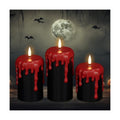 Black Halloween Flameless Candles Battery Operated with 6H Timer
