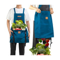 Berry&Bird Harvest Apron, Canvas Gardening Apron with Pockets and Harvesting Pouch Waterproof Harvesting Apron
