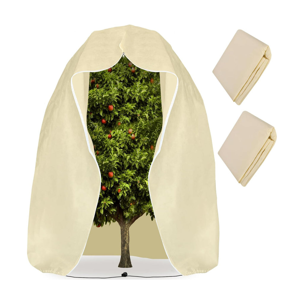 2 Pack 94" x 79" Large Plant Covers Freeze Protection- Reusable Winter Plant Frost Protection Cover Bags with Zipper