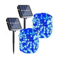 Joomer Solar Fairy Lights, 2-Pack Total 80FT 240LED String Lights, Blue