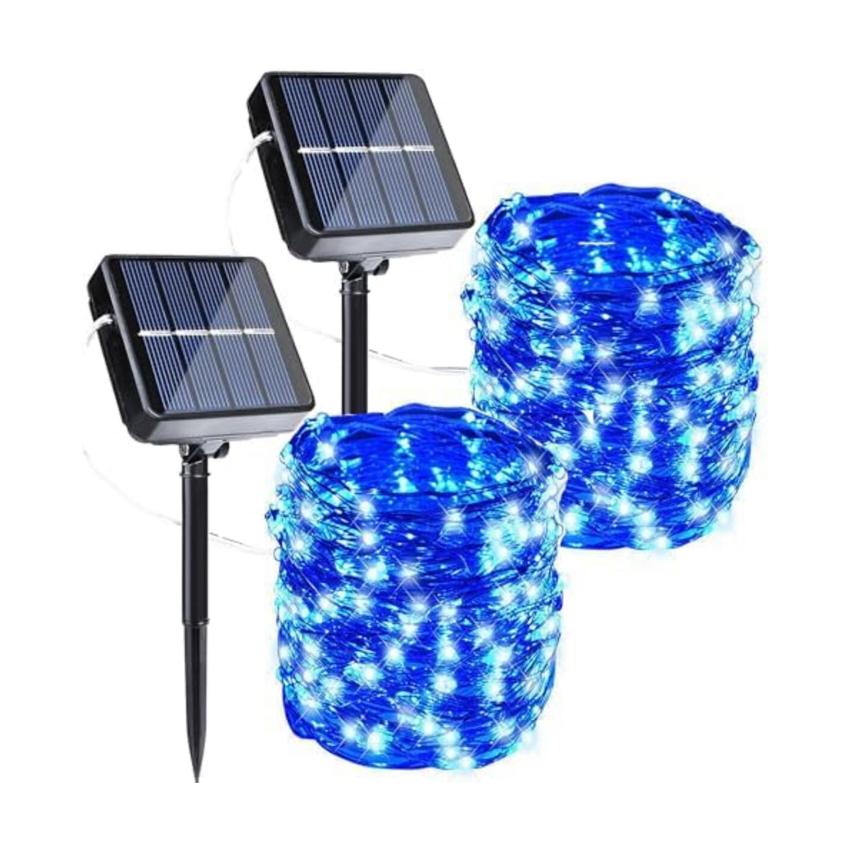 Joomer Solar Fairy Lights, 2-Pack Total 80FT 240LED String Lights, Blue