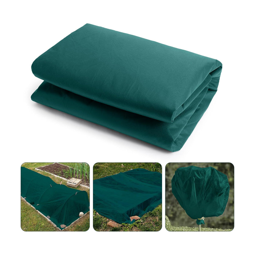 32.8 x 9.8 Ft Thicken Plant Covers Freeze Protection- Darkgreen Warm Winter Frost Cloth Blanket- Garden Fabric Plant