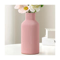Mfacoy Ceramic Flower Vase, Minimalist Decor, Modern Home Decorative Vase, 8 in Small Pampas Grass Vases For Kitchen, Bedroom, Office, Living Room, Bathroom, Shelf Centerpiece Table Decorations (Pink)
