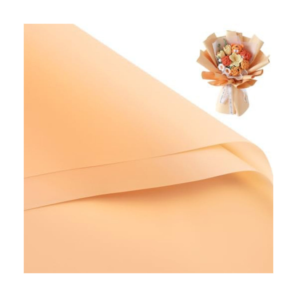 WRAPAHOLIC 20 Sheets Flower Wrapping Paper - 22.4 x 22.4 inch Pure Champagne Water-Resistant Floral Bouquet Wrapping Paper, Florist Supplies Packaging for Wedding Birthday Gift DIY