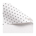 WRAPAHOLIC 20 Sheets Flower Wrapping Paper - 22.4 x 22.4 inch White and Black Polka Dots Water-Resistant Floral Bouquet Wrapping Paper, Florist Supplies Packaging for Wedding Birthday Gift DIY