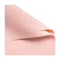 WRAPAHOLIC 20 Sheets Flower Wrapping Paper - 22.4 x 22.4 inch Pink and White Polka Dots Water-Resistant Floral Bouquet Wrapping Paper, Florist Supplies Packaging for Wedding Birthday Gift DIY