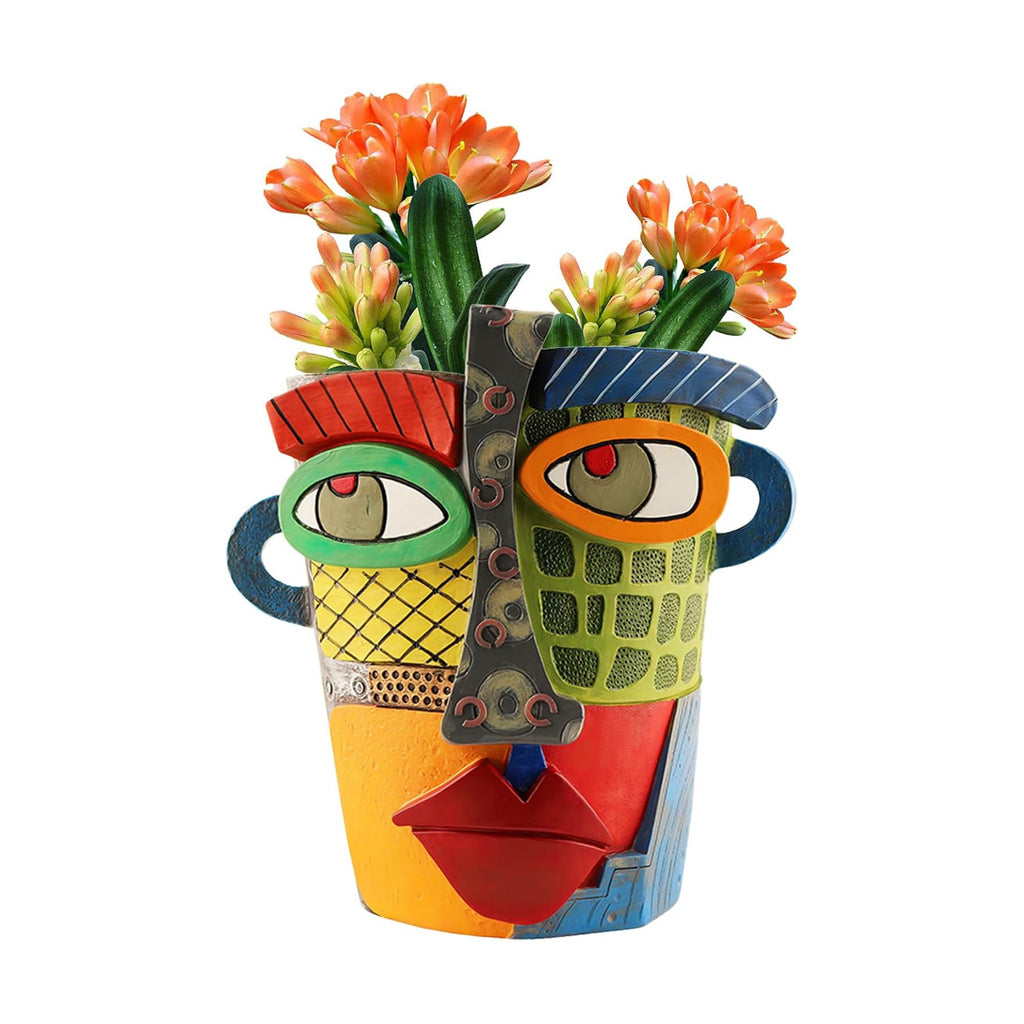 Midogaigai Abstract Face Planter Pots for Indoor Plants&Flowers Home Decor | Adorable, Quirky Face Planter, Funny
