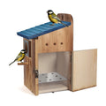 Blue Bird Houses for Outside with Gift Box - Durable Birdhouses for Outdoors with Clear View Panel & Predator Guard for