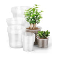 OUPSAUI 28 Pack 4/5/6/7 Inch Clear Nursery Pots for Plants with Drainage Holes, Clear Plastic Seedling Flower Plant Pot