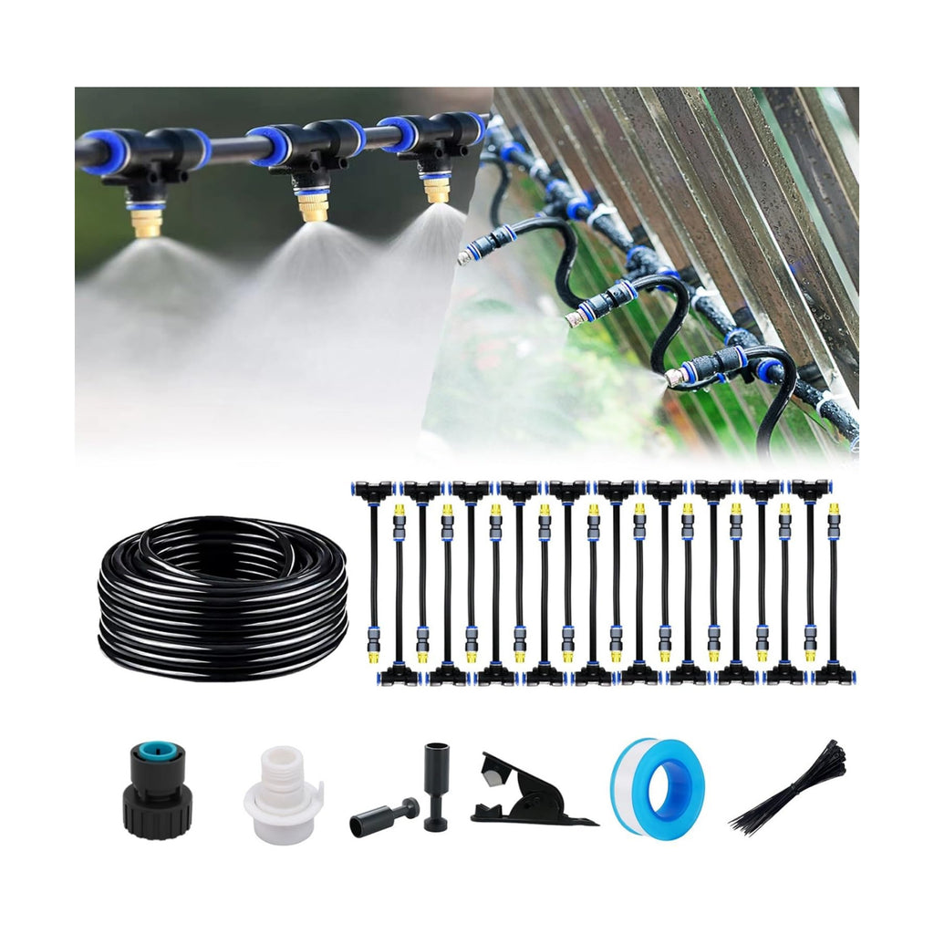 Update Drip Irrigation Kit, 82FT Automatic Watering System with 20 Replaceable 360° Bendable Sprayers, Atomizing Copper