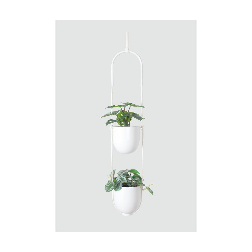 Hanging Planters 2 Tiers Metal Plant Hangers for Indoor Outdoor Plants Wall Ceiling Hanging Flower Pot Basket Holders